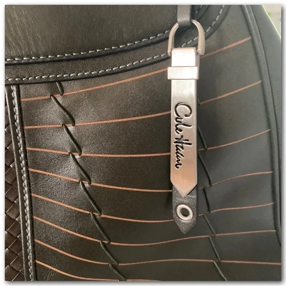 Cole Haan Dark Olive Leather Satchel - Picture 3 of 6